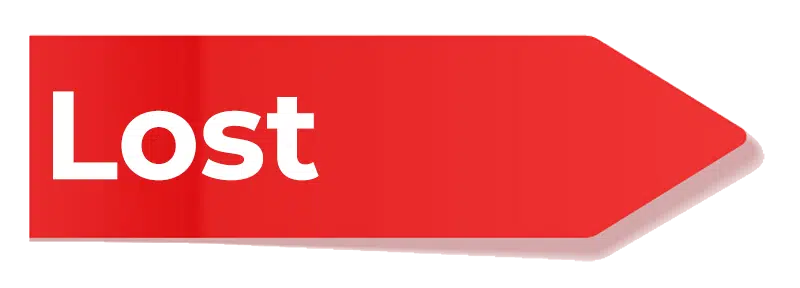 Red Sticky Tab with "LOST" text