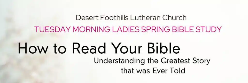 Spring 2026 Banner for women's bible study in north scottsdale
